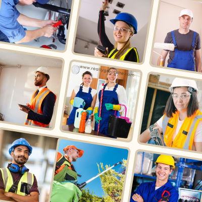 tradespeople collage